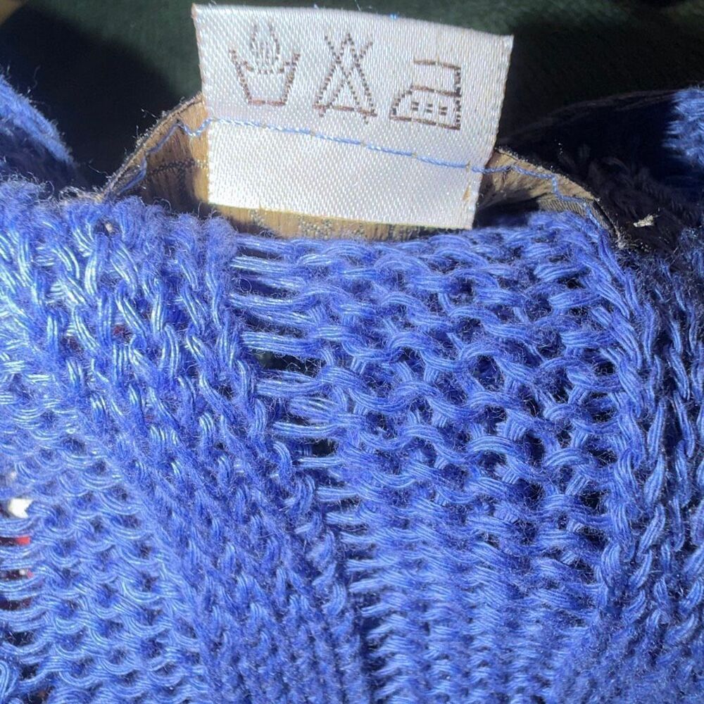 ZUZA BART Cornflower Blue Linen Knit Open Front Cardigan - Picture 9 of 9